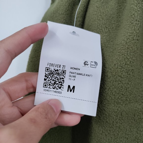 Forever 21 Toggle Drawstring Joggers Green, Medium - Picture 6 of 12
